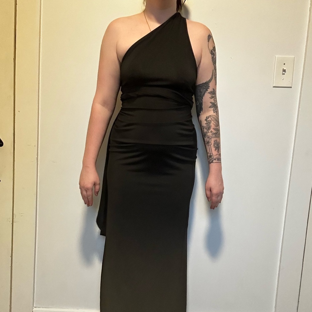 Elegant Black Halter Dress